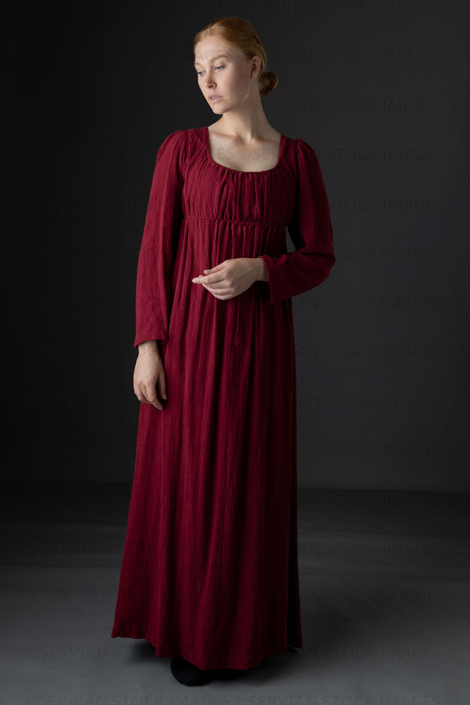 Regency woman wearing a red dress  (Lauren 0702)