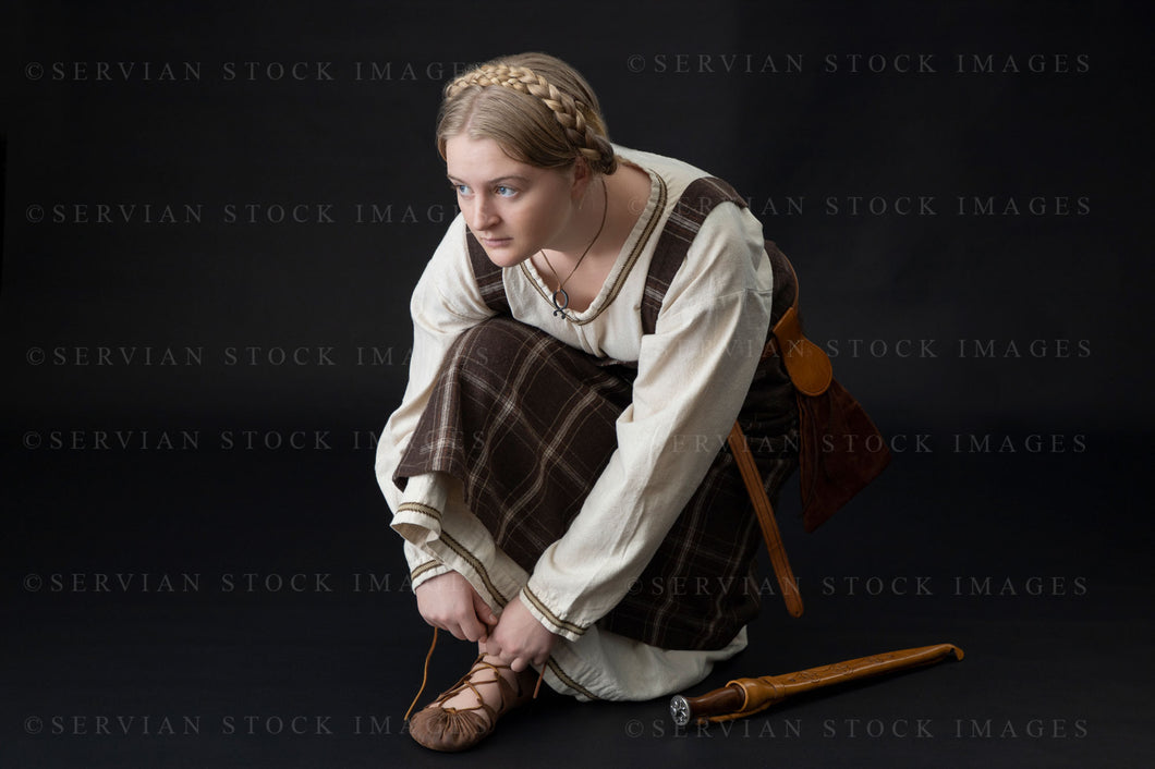 Viking woman against a black backdrop (Bianca 0956)