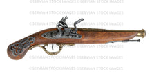 Load image into Gallery viewer, PNG - 18th century flintlock pistol - 2 images (KATHY5383/86)