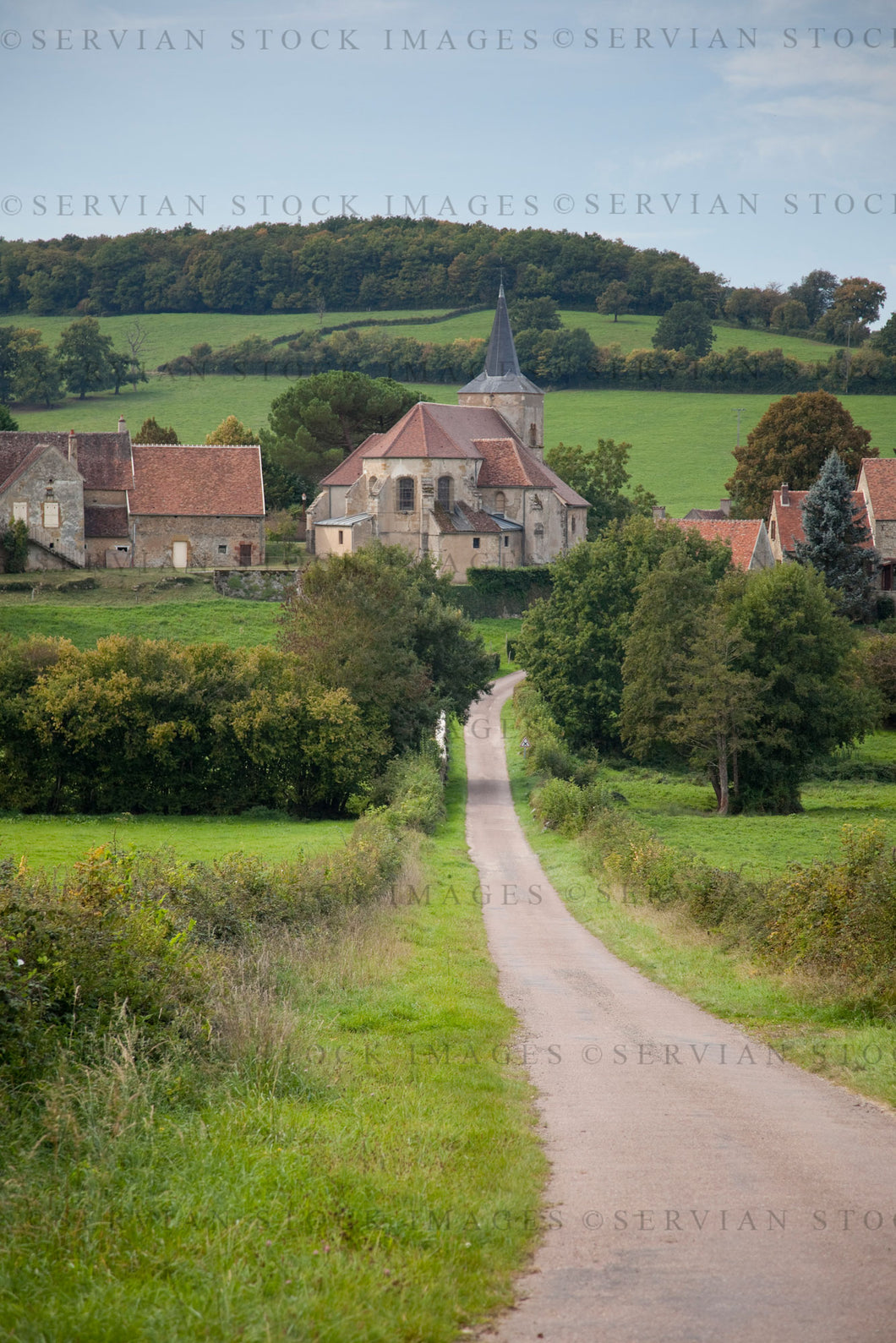 Historical building and landscape - rural village, France (Nick 0554)