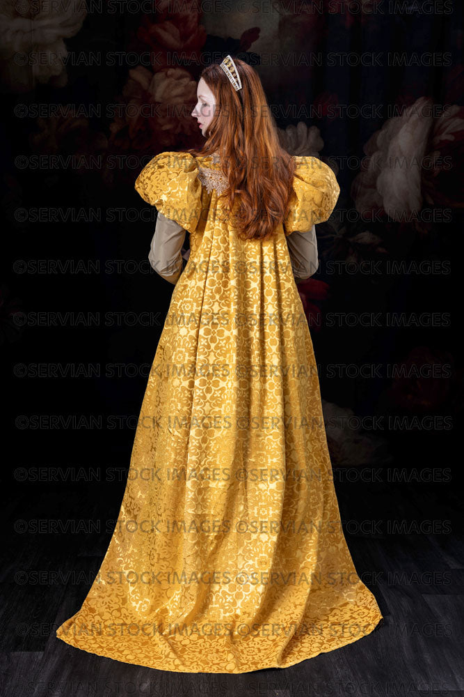 Renaissance / Fantasy woman wearing a gold dress (Liv844) – Servian Stock Images