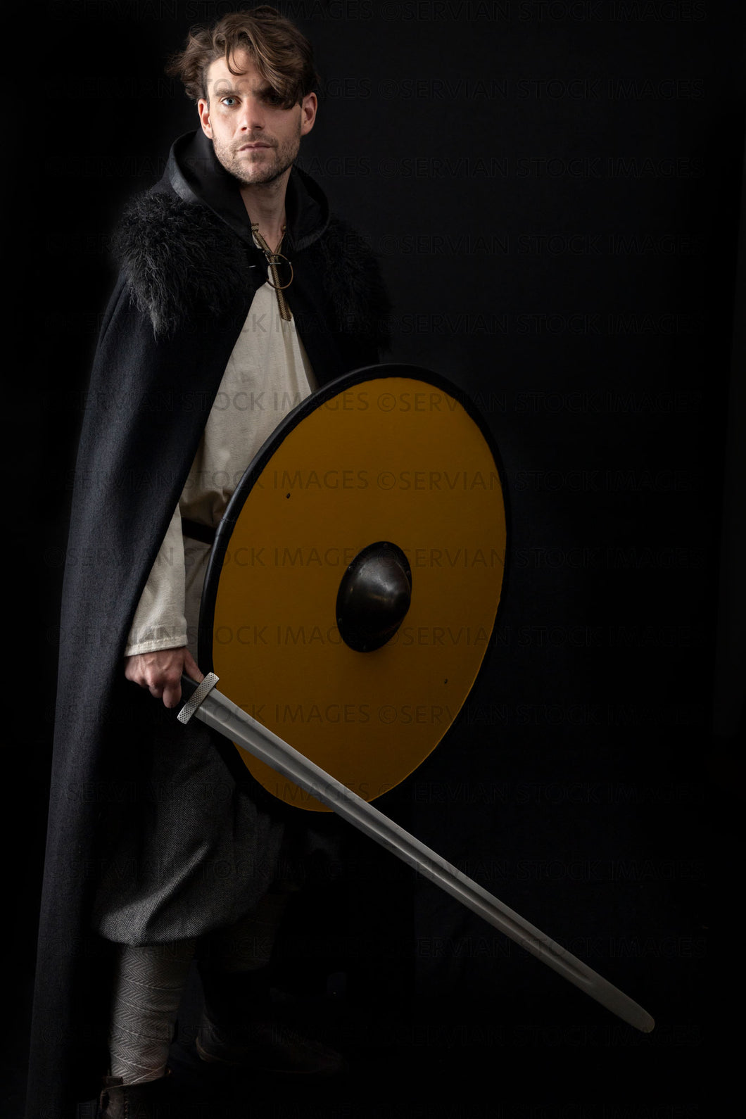 Viking or high fantasy man against a black backdrop (James 1004)