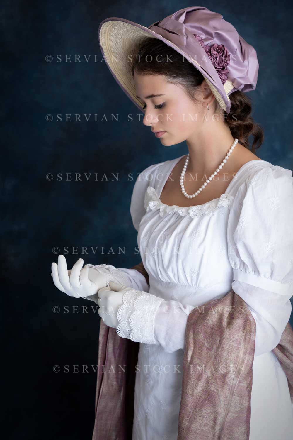 Regency woman in white muslin dress (Daisy 2721)
