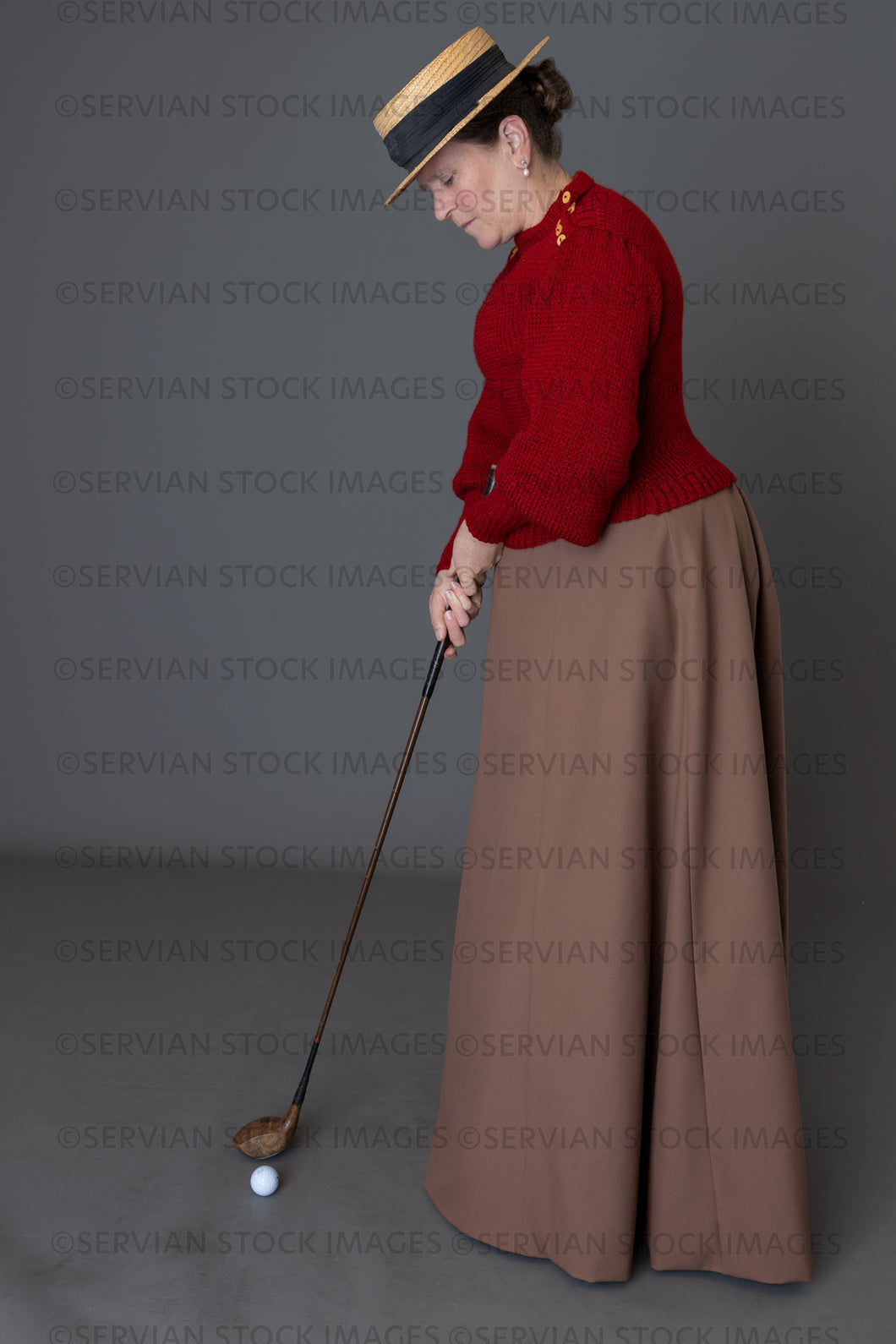 Victorian woman wearing a golfing ensemble (Tracey 6254)