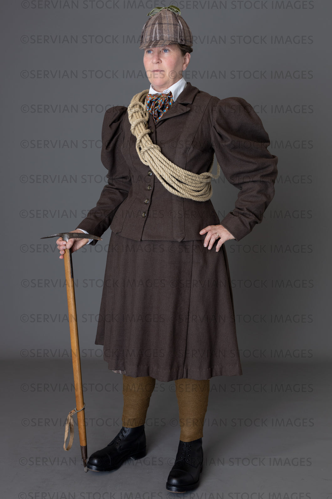 Victorian woman wearing a mountain climbing ensemble (Tracey 6301)