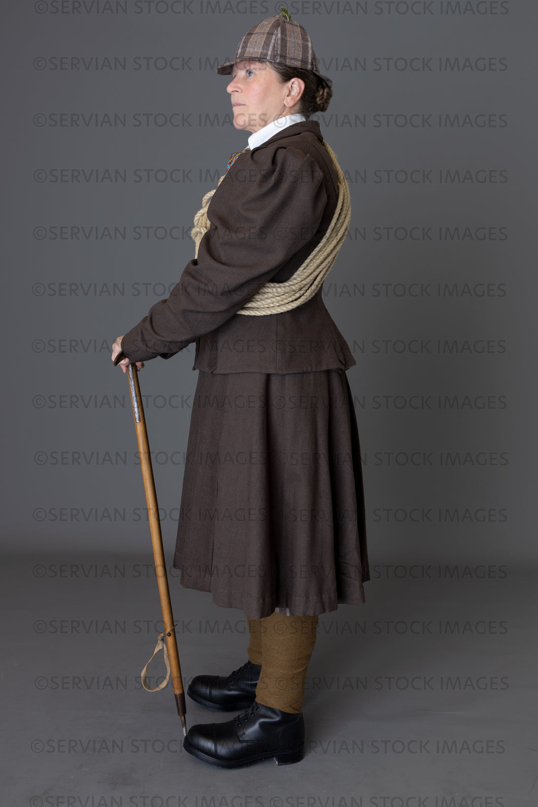 Victorian woman wearing a mountain climbing ensemble (Tracey 6304)