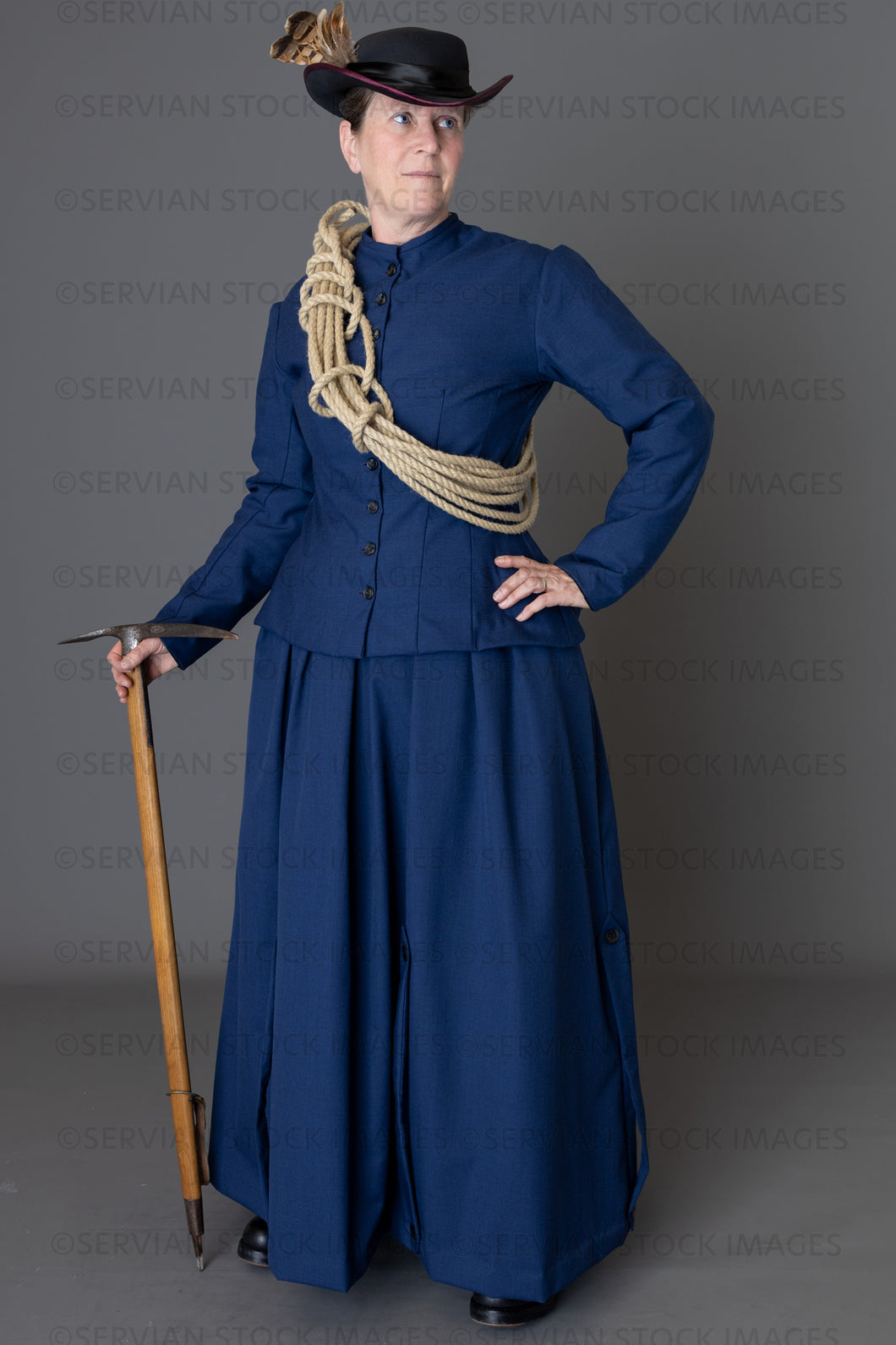 Victorian woman wearing a mountain climbing ensemble (Tracey 6311)