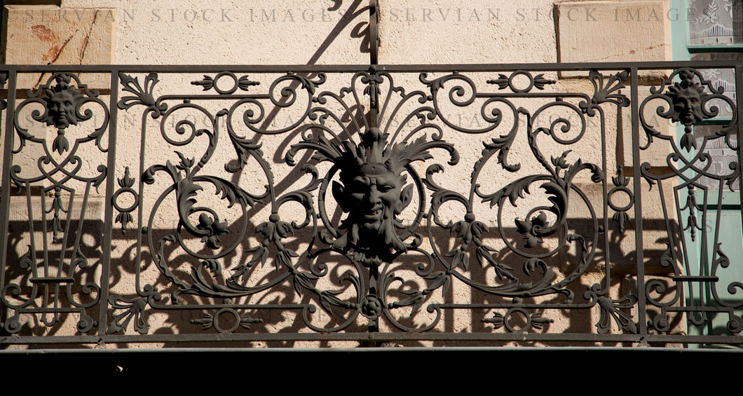 Historical building - wrought iron balustrade, France (Nick 5765)